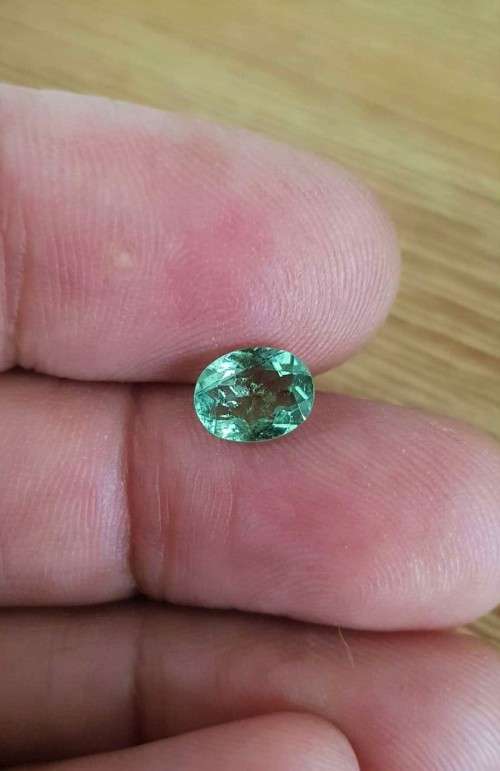 GreenTourmaline 1.14 Ct. Oval . Natural Unheated Gemstone