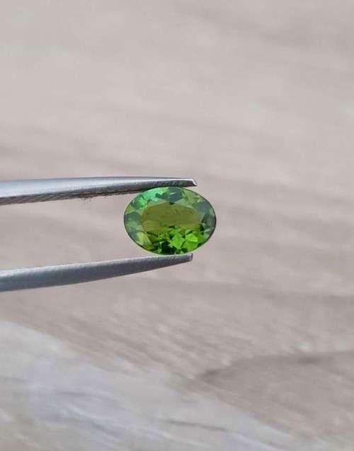 Green Tourmaline 0.99 Ct. Oval . Natural Unheated Gemstone
