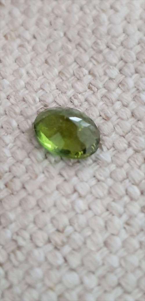 Green Tourmaline 0.99 Ct. Oval . Natural Unheated Gemstone