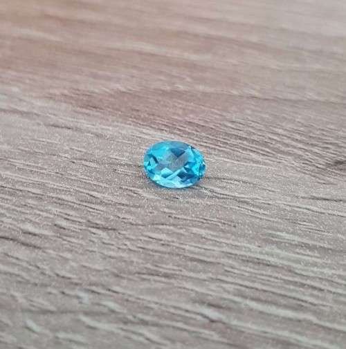 Topaz Swiss Blue 0.97 Ct. Oval Shape 7 x 5 Mm.  Natural Gemstones