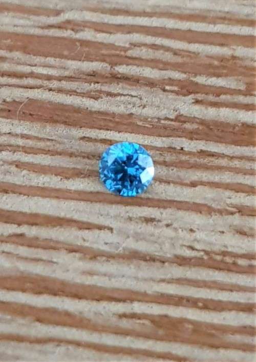 CERTIFIED Diamond Round  2.9 MM VVS Fancy Blue Loose Natural Diamond