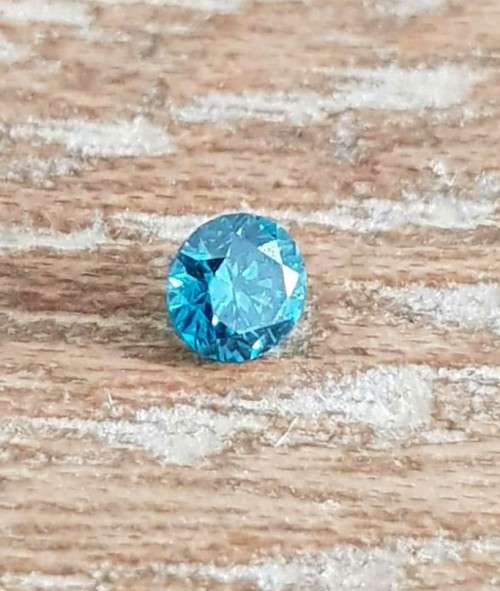 CERTIFIED Diamond Round  2.9 MM VVS Fancy Blue Loose Natural Diamond