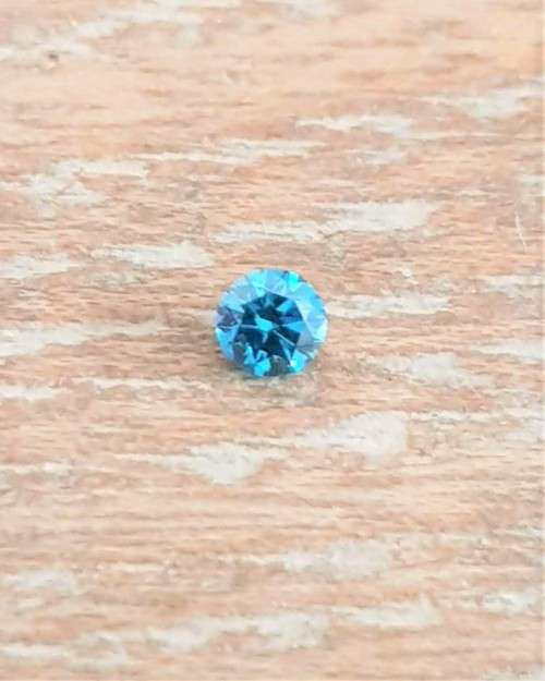 CERTIFIED Diamond Round  2.9 MM VVS Fancy Blue Loose Natural Diamond