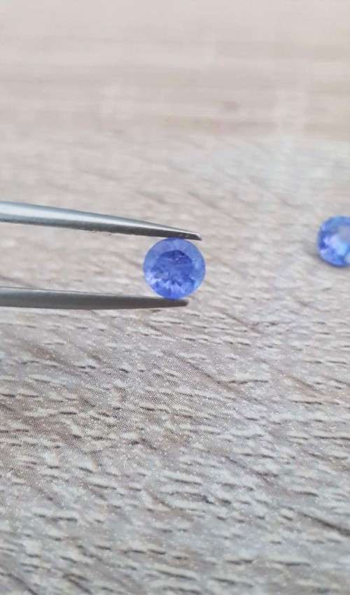Purplish Blue Tanzanite 5.5mm.0.65/0.75cts Round Ravishing Colour Natural