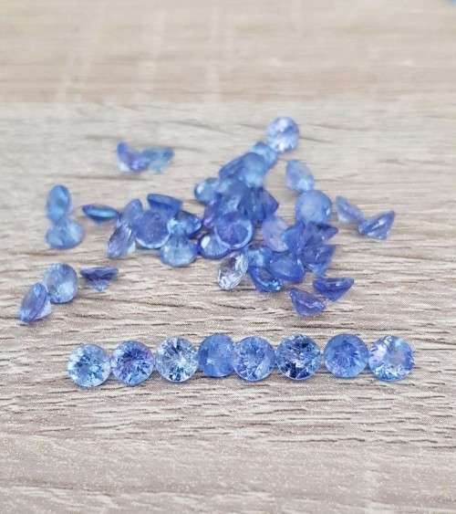 Purplish Blue Tanzanite 5.5mm.0.65/0.75cts Round Ravishing Colour Natural