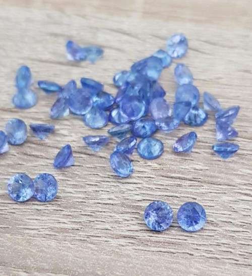 Purplish Blue Tanzanite 5.5mm.0.65/0.75cts Round Ravishing Colour Natural