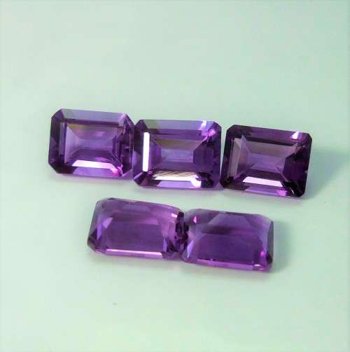 PURPLE AMETHYST  OCTAGON 5X7 MM 0.90Cts FACETED LOOSE AAA GEMSTONE