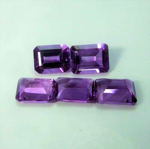 PURPLE AMETHYST  OCTAGON 5X7 MM 0.90Cts FACETED LOOSE AAA GEMSTONE