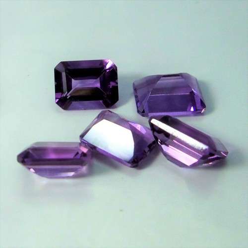 PURPLE AMETHYST  OCTAGON 5X7 MM 0.90Cts FACETED LOOSE AAA GEMSTONE