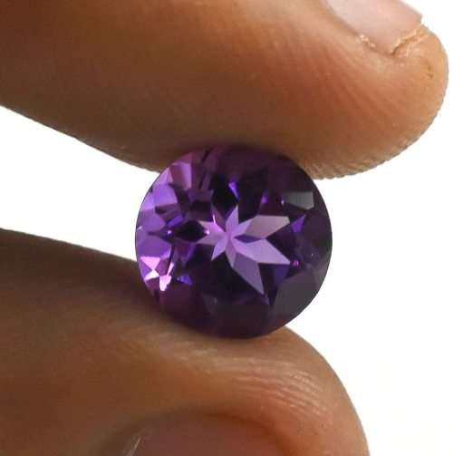 PURPLE AMETHYST  ROUND CUT 7 MM FACETED LOOSE AAA GEMSTONE