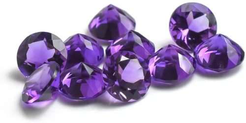PURPLE AMETHYST  ROUND CUT 7 MM FACETED LOOSE AAA GEMSTONE