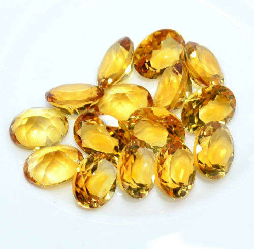 Natural Yellow Citrine Brazil 1Pcs Oval 6x8mm.
