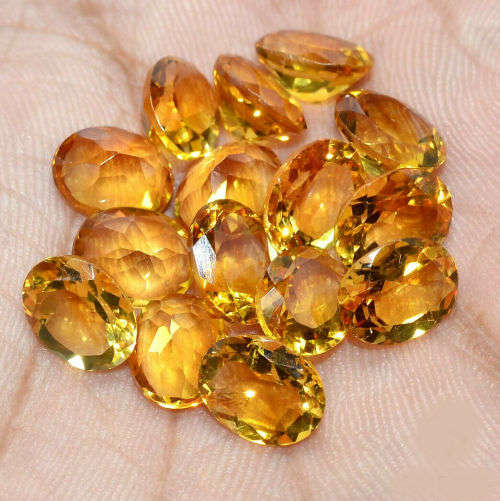 Natural Yellow Citrine Brazil 1Pcs Oval 6x8mm.