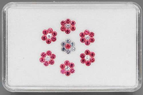 Spinel Fancy Color  49Pcs/1.91Ct Round Diamond Cut 2mm.Beautiful  Mae Sai