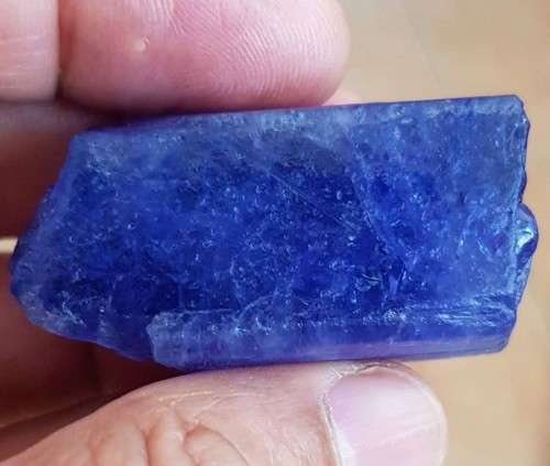 Certified Tanzanite Rough 296.78ct  Purplish Blue 100% Natural