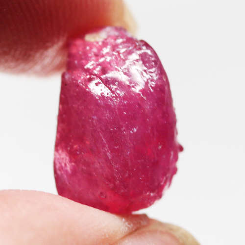 11.5Ct. Ruby  Rough Pinkish Red Heated Glowing Madagascar