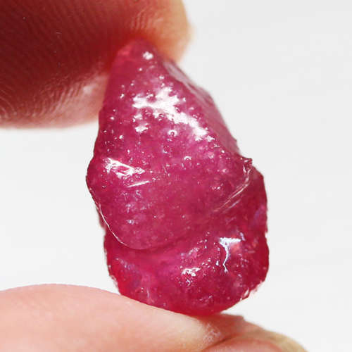 10.82Ct. Ruby Natural Rough Pinkish Red Heated Glowing