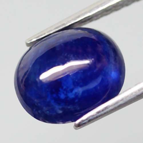 4.27Ct. Sapphire Natural Oval Cabochon Cornflower Blue Good Sparkling