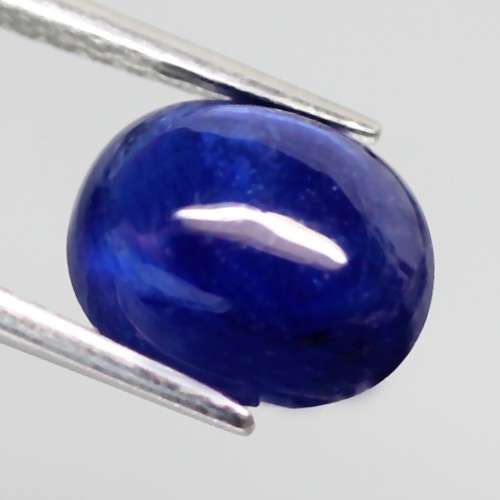 4.27Ct. Sapphire Natural Oval Cabochon Cornflower Blue Good Sparkling