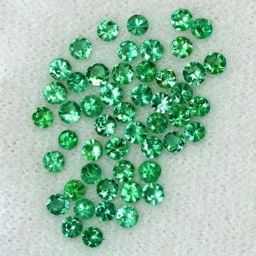 Green Columbian Emerald 1Pcs/0.05Ct.Round 2/2.5 mm.Natural