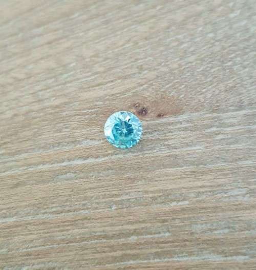 2.82cts Moissanite Intense Blue Round Excellent Cut Loose VVS1