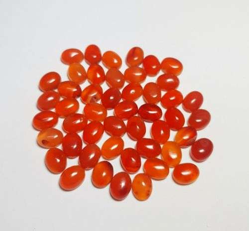 Carnelian Oval 4x6mm Cabochon Loose Gemstone **4 Pieces**