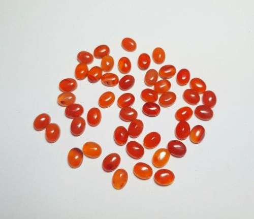 Carnelian Oval 4x6mm Cabochon Loose Gemstone **4 Pieces**
