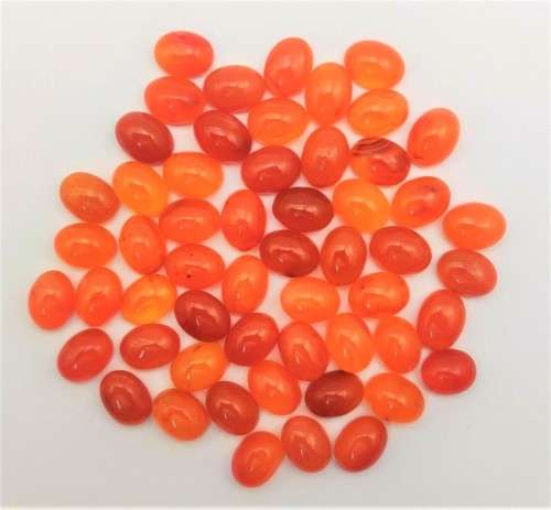 Carnelian Oval 7x9mm Cabochon Loose Gemstone Natural