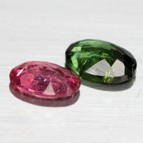 1.32Ct. Tourmaline Natural Oval Pink & Green Good Color Attractive!