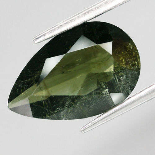 3.29Ct. Tourmaline Natural Pear Green Good Color Attractive!