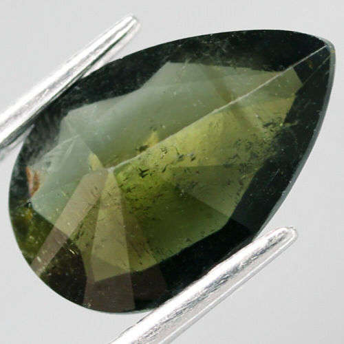 3.29Ct. Tourmaline Natural Pear Green Good Color Attractive!