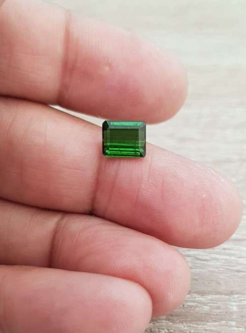 1.91Ct.Green Tourmaline  Perfect Shape Ravishing Color Natural