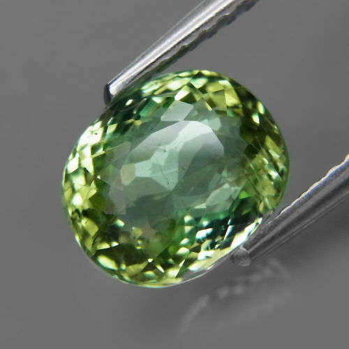 2.20Ct.Pale Green Tourmaline Ravishing Color & Full Fire! Natural