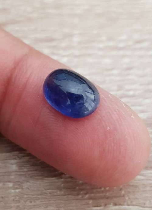 4.83Ct. Sapphire Natural Oval Cabochon Cornflower Blue Sparkling!