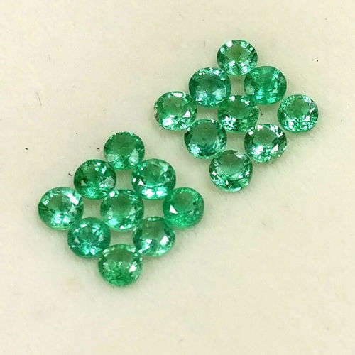 Emerald Round 2.5mm 1Pcs. Natural Green Columbian