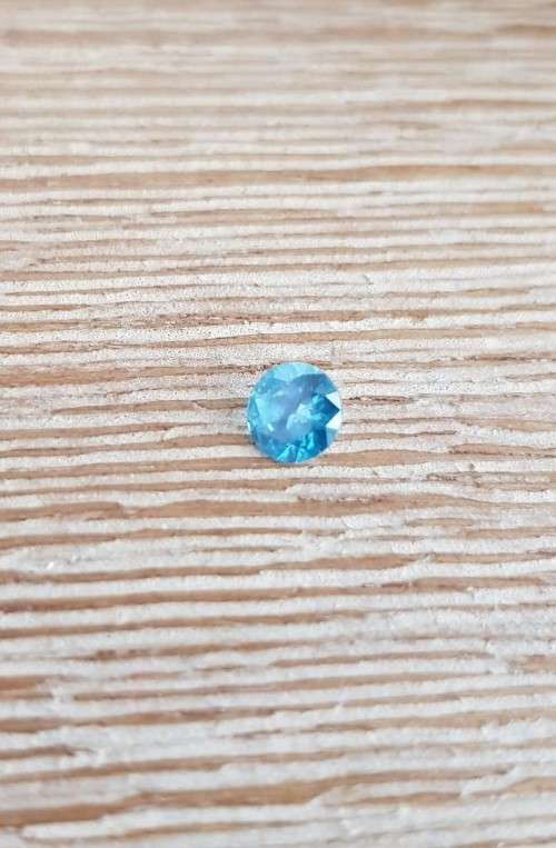 "CERTIFIED" Diamond  0.50Cts SI1  Round Greenish Blue Loose Natural Diamond
