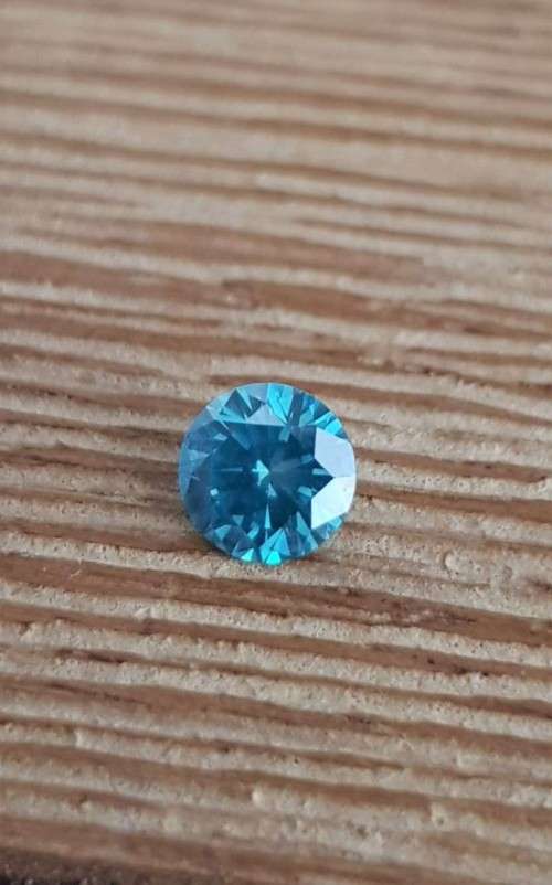 "CERTIFIED" Diamond  0.51Cts  VS2 Round Vivid Blue Loose Natural Diamond