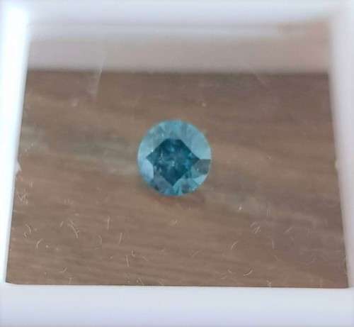 "CERTIFIED" Diamond  0.47Cts  Round Vivid Blue Loose Natural Diamond