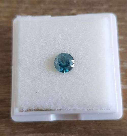 "CERTIFIED" Diamond  0.47Cts  Round Vivid Blue Loose Natural Diamond