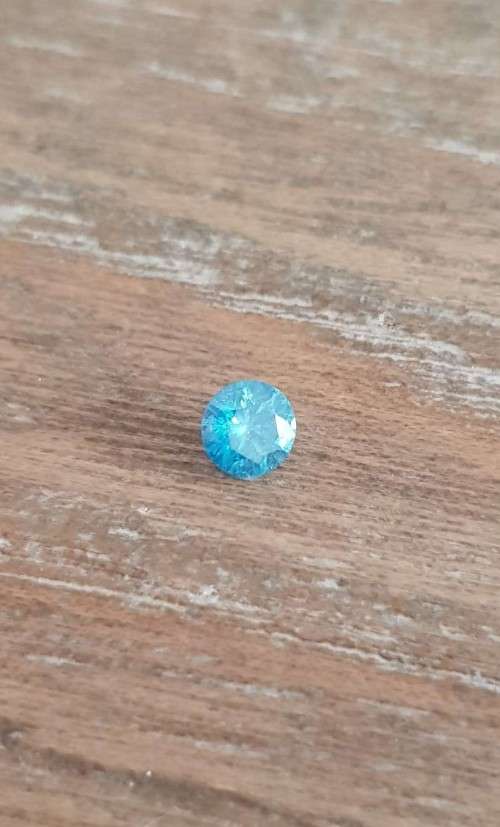 "CERTIFIED" Diamond  0.47Cts  Round Vivid Blue Loose Natural Diamond