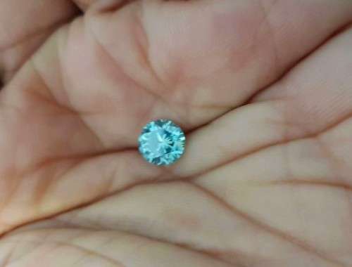 1.51ct S VVS1 Intense Blue Round Excellent Cut Loose Moissanite
