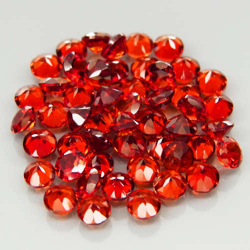 Red Mozambique Garnet Round 3 mm. 1Pcs/0.14Ct