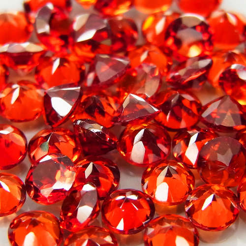 Red Mozambique Garnet Round 3 mm. 1Pcs/0.14Ct