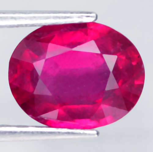 2.21Ct. Ruby Oval Facet Red Sparkling & Good Color! Heated Natural