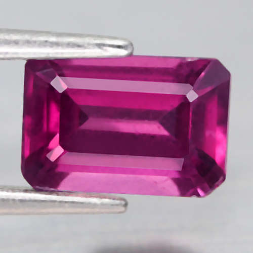 Purple Garnet 1.12Ct. Emerald Cut 7x5 mm. Ravishing Color!