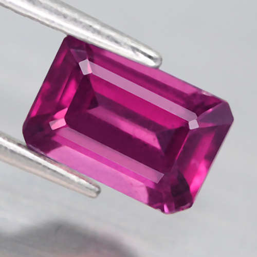 Purple Garnet 1.12Ct. Emerald Cut 7x5 mm. Ravishing Color!