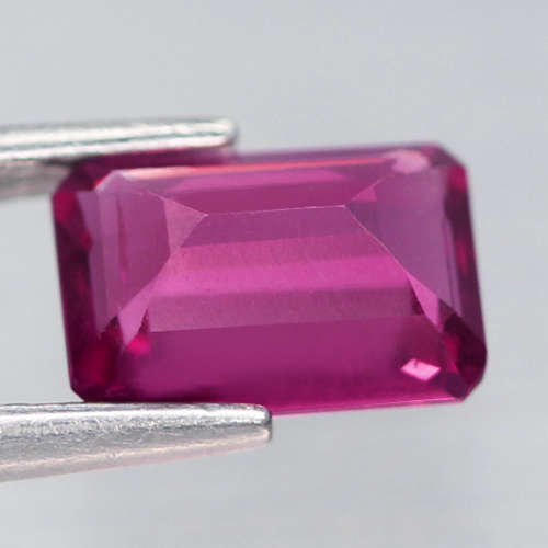 Purple Garnet 1.12Ct. Emerald Cut 7x5 mm. Ravishing Color!