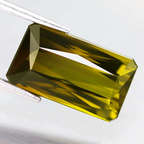 4.95Ct. Tourmaline  Scissor Cut Neon Green Good Color Attractive! Natural Nigeria