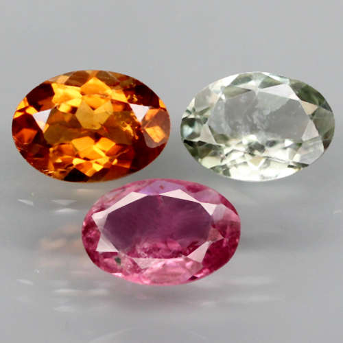 1.83Ct. Tourmaline Oval Facet Green Pink Yellow Magnificent! Natural