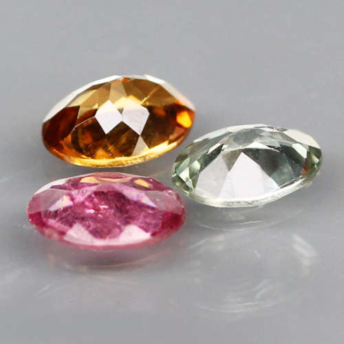 1.83Ct. Tourmaline Oval Facet Green Pink Yellow Magnificent! Natural